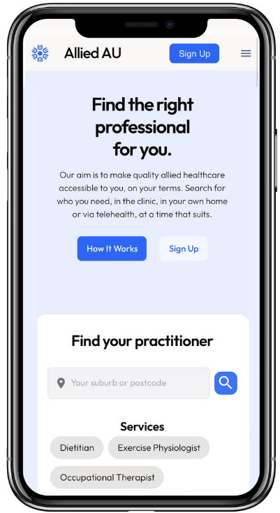 Allied AU app on mobile phone